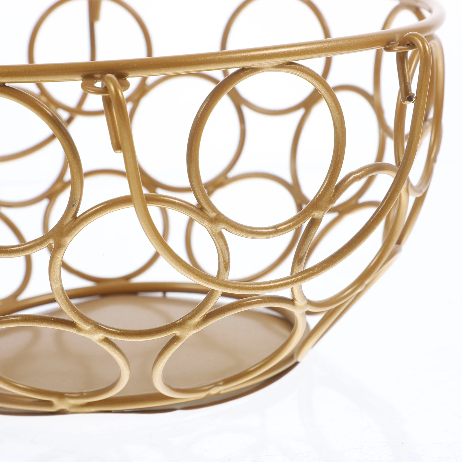 

Iron Storage Basket Creative Hollow Desktop Fruit Bowl Kitchen Storage Container Vegetable Egg Snack Organizer Large Capacity