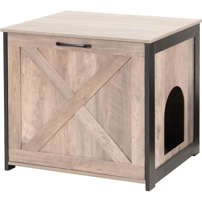 

Cat Litter Box Enclosure, Reversible Entrance Can Be on Left or Right Side, Indoor Cat Box Cabinet,Cat Washroom, End Table