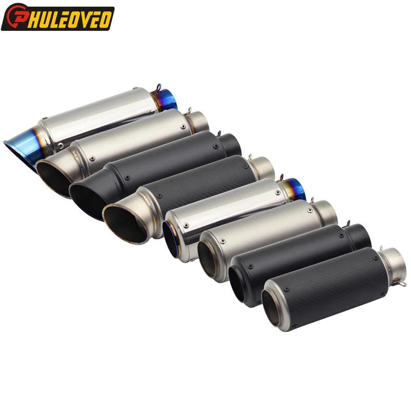 51mm 61mm Motorcycle Exhaust Muffler Pipe for Tmax Xmax CBR600 CB650F FZ6N R25 GSXR1000 Z1000 CBR1000 ZX14R ER6N SV650 CRF230 R6