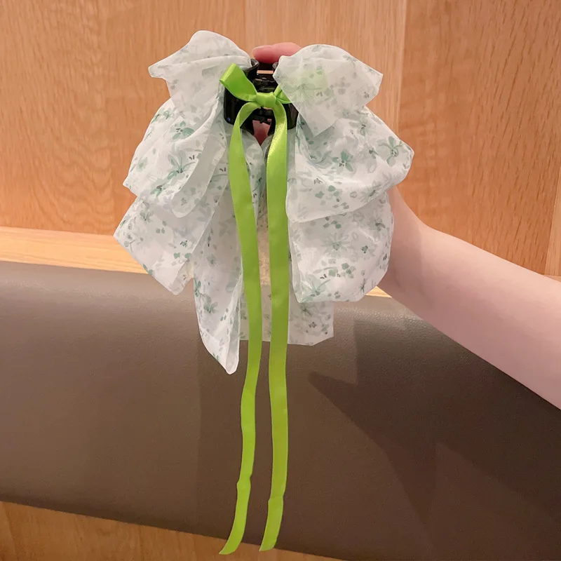 

Embroidery Hair Bows Lace Big Bows Hairclip Women Elegant Spring Clip Spring Barrettes Accessories Hairclip Headdress Headwear