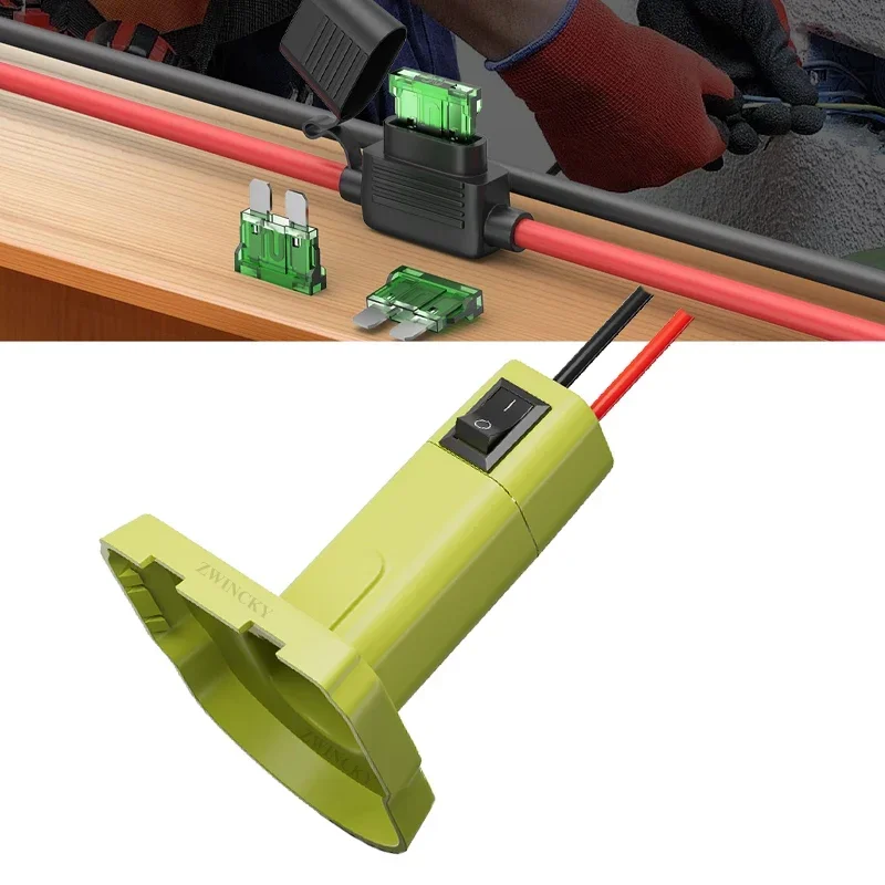 

Battery Adapter Connector For Ryobi 18V Li-ion & Ni-CD Battery Power Wheel Converter with 12 AWG wire and 30A fuse for DIY Rc