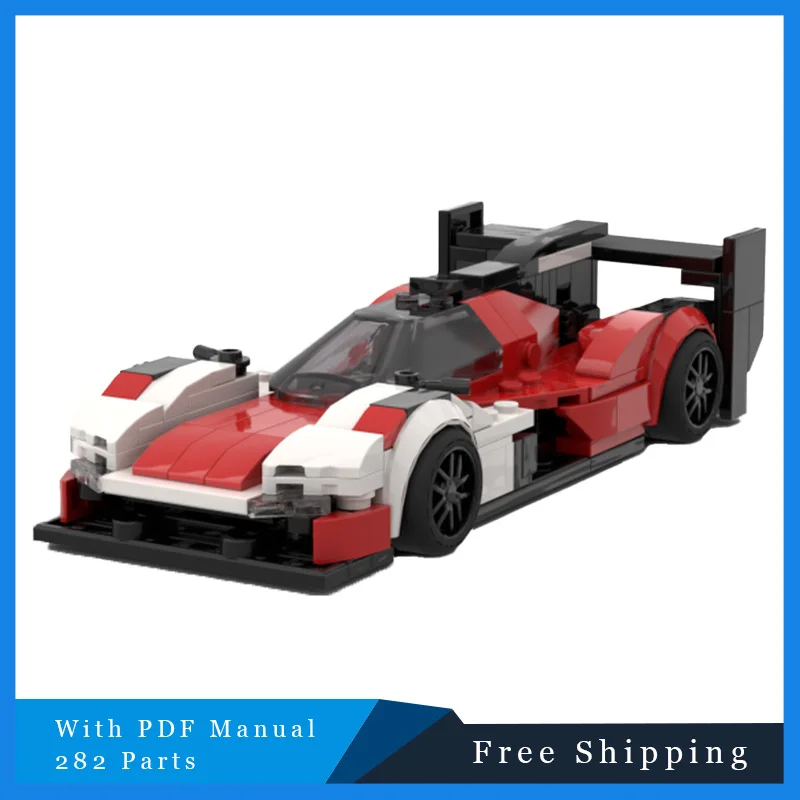 

282 шт. MOC красные роскошные гоночные кирпичи высшей скорости ​ ​ Модель креативного строительного блока, набор игрушек для сборки своими руками для ребенка, отличный рождественский подарок