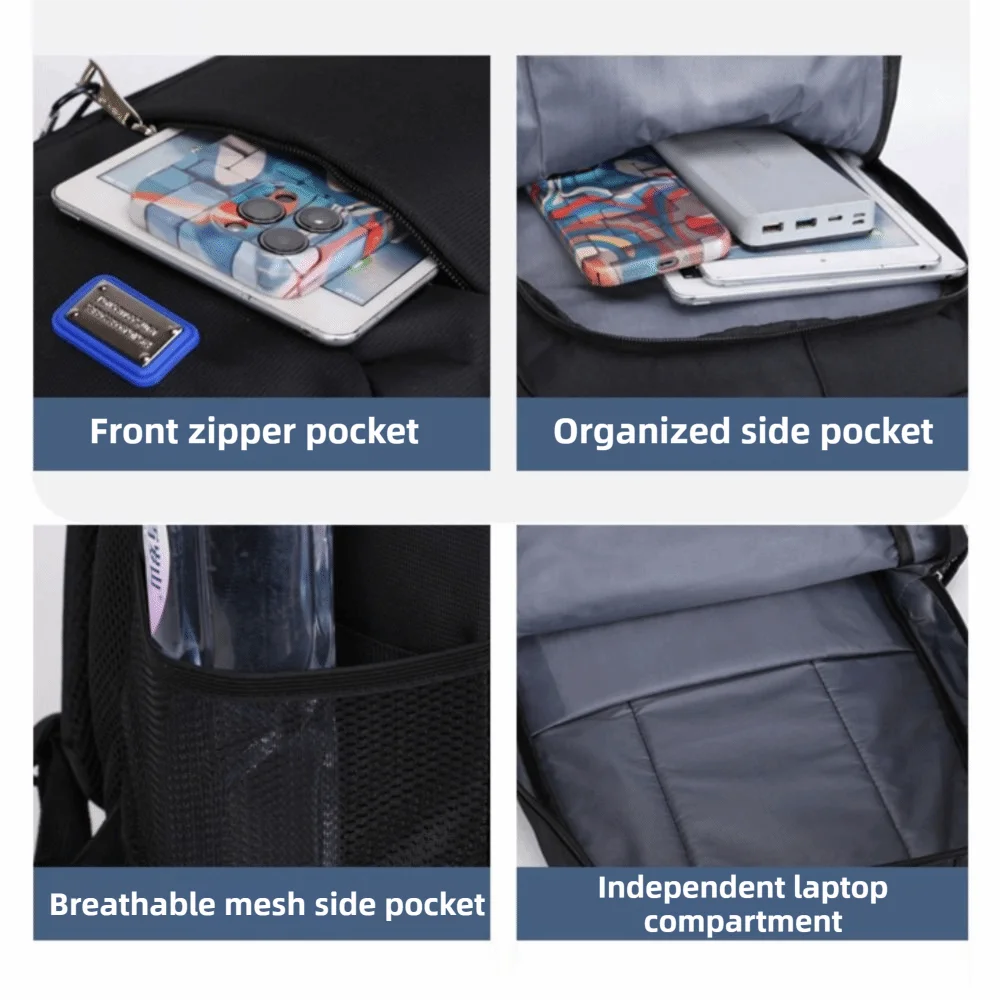 Multi Pocket Leisure Backpack Large Capacity Wear-Resistant Business Backpack Ergonomic Waterproof Travel Laptop Bag Commuting