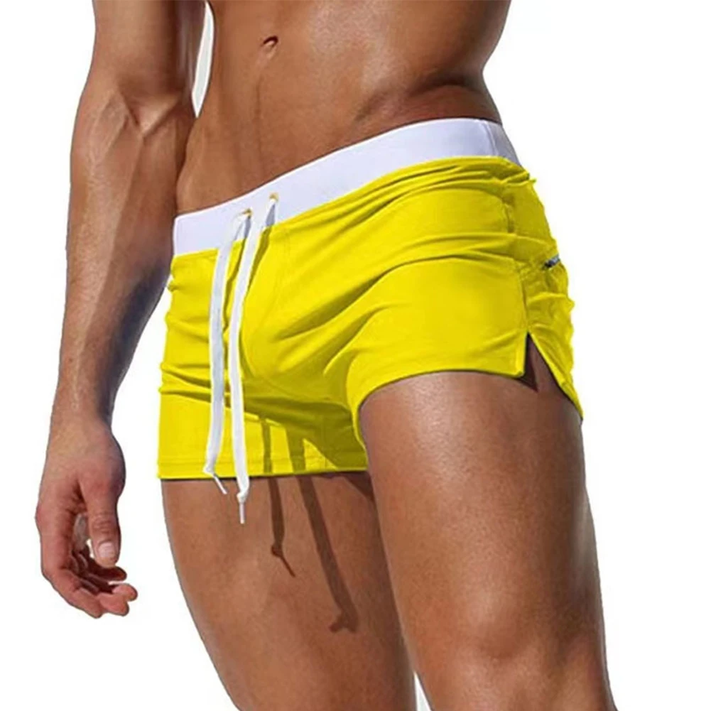 Drawstring Mens Summer Swimming Trunks Board Shorts Swim Shorts Student Boys Swimwear Beach Boyshort Trunk Beachwear