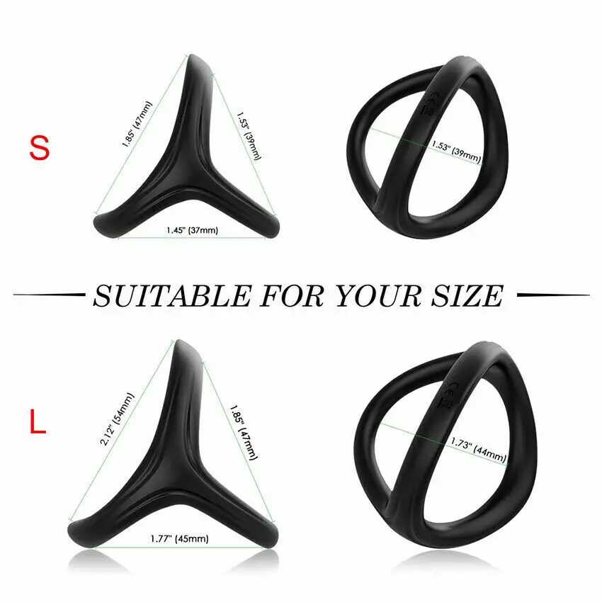 Penis Rings Triangular Y Semen Lock Ring for Men Delay Ejaculation Erection Toys for Man Dick Enlarger Ringes Adult Supplies