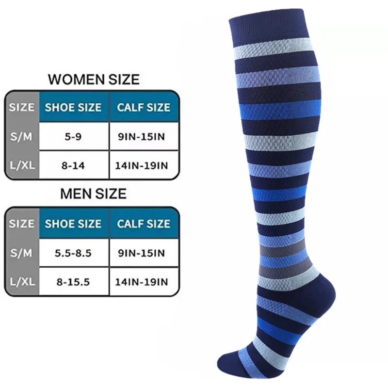 20 Styles Compression Stockings 20-30 Mmhg Medical Nursing Varicose Veins Edema Diabetes Pregnancy Socks Unisex Golfs Men Sport