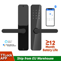 Smart Door Lock TTLock App Control Digital Door Lock with Handle Keypad Lock Electronic Door Lock for Home Hotel Rental