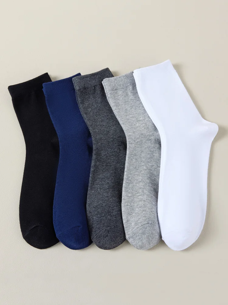 10 par męskich skarpetek bawełnianych Nowy styl Czarne biznesowe skarpetki męskie Miękkie oddychające letnie zimowe skarpetki męskie Plus Size 38-47 — zdjęcie 2