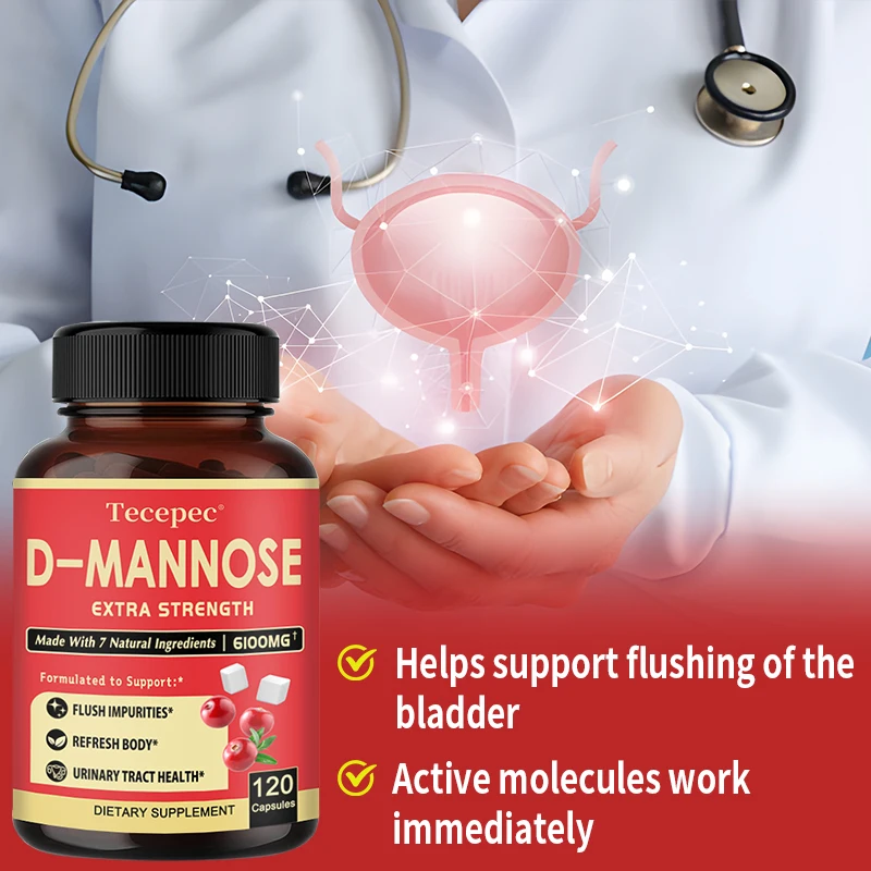 D-Mannose, Urinary Tract Health Formula, Contains Organic Cranberry and Dandelion To Support Bladder Health and Detoxification