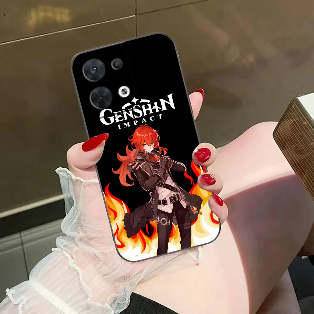 حار لعبة G-Genshin تأثير مخصص صور جراب هاتف ل ممن لهم رينو 13 13F 12 11 11F 10 8 8T 7 7Z 6 6Z 5 5F 4F 4 LITE F29 حافظة من البولي يوريثان
