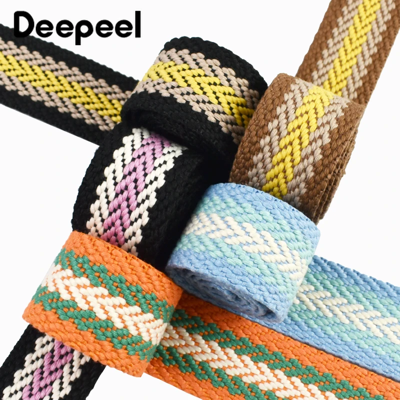 

5/10Meters Cotton 38mm Webbing Strap Luggage Decorative Ribbon for Sewing Shoulder Bag Straps Garment Belt Sling DIY Accessories