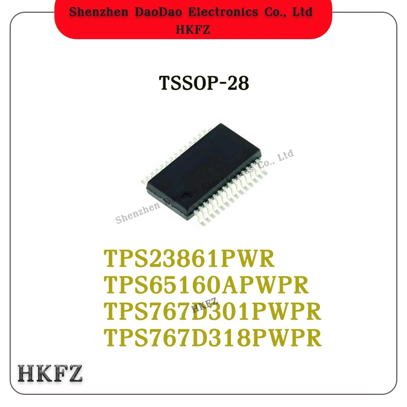 

5Pcs TPS23861PWR TPS65160A TPS767D301 TPS767D318 PWPR HTSSOP-28 Dual channel low voltage drop regulator chip IC new original