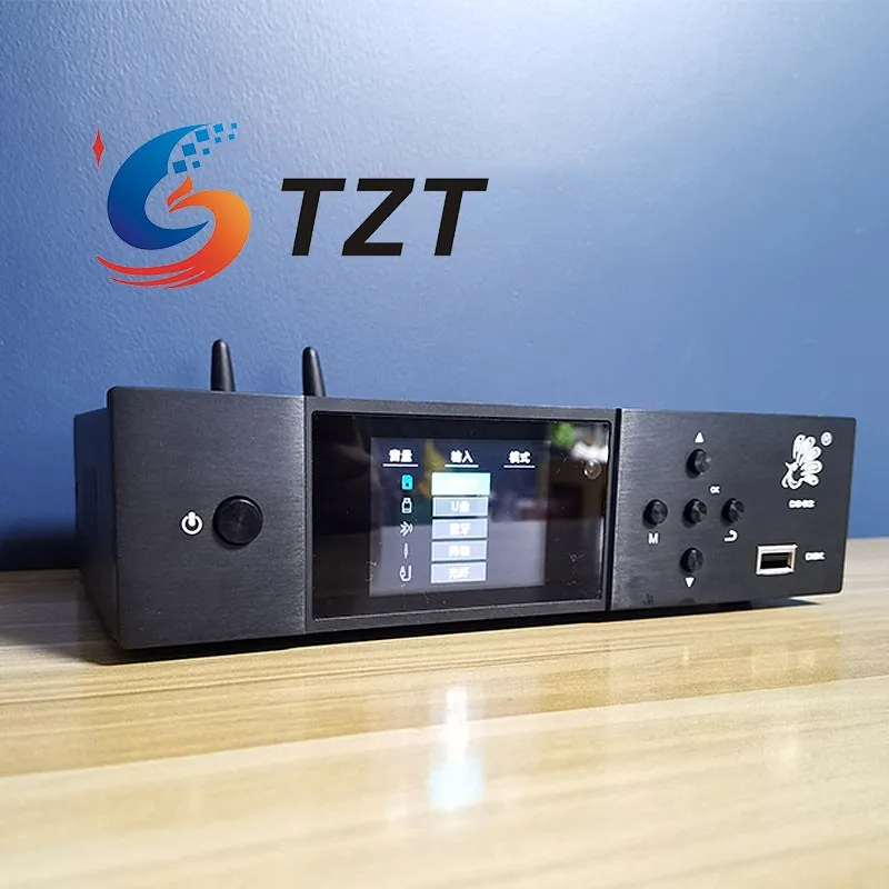 TZT DS-B2 U Disk Digital Lossless DSD Music Player Bluetooth 5.1 LDAC Dual 9038 Decoder (Black/Silver Premium Version)