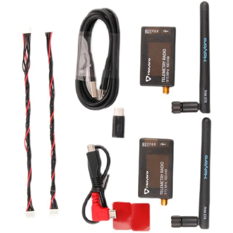 Holybro Sik Telemetría Radio V3 Firmware Sik de código abierto Plug-N-Play para controladores de vuelo estándar Pixhawk 100Mw 915Mhz
