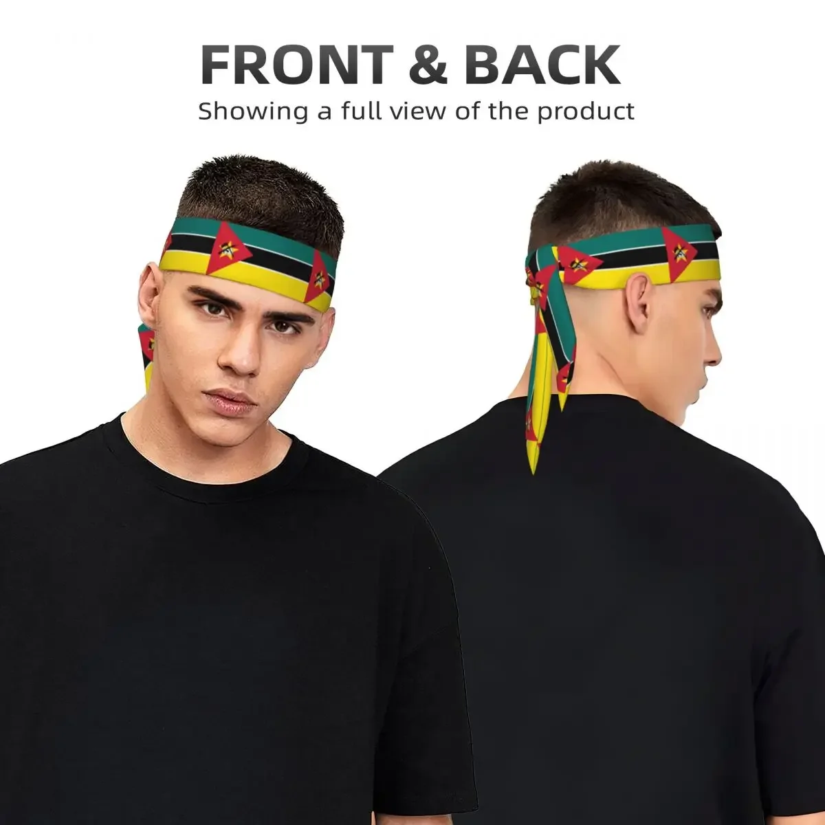 Laço de cabelo bandanas para esportes, Marrocos Bandeira Headband para corrida, tênis, karatê atletismo, estilo breve