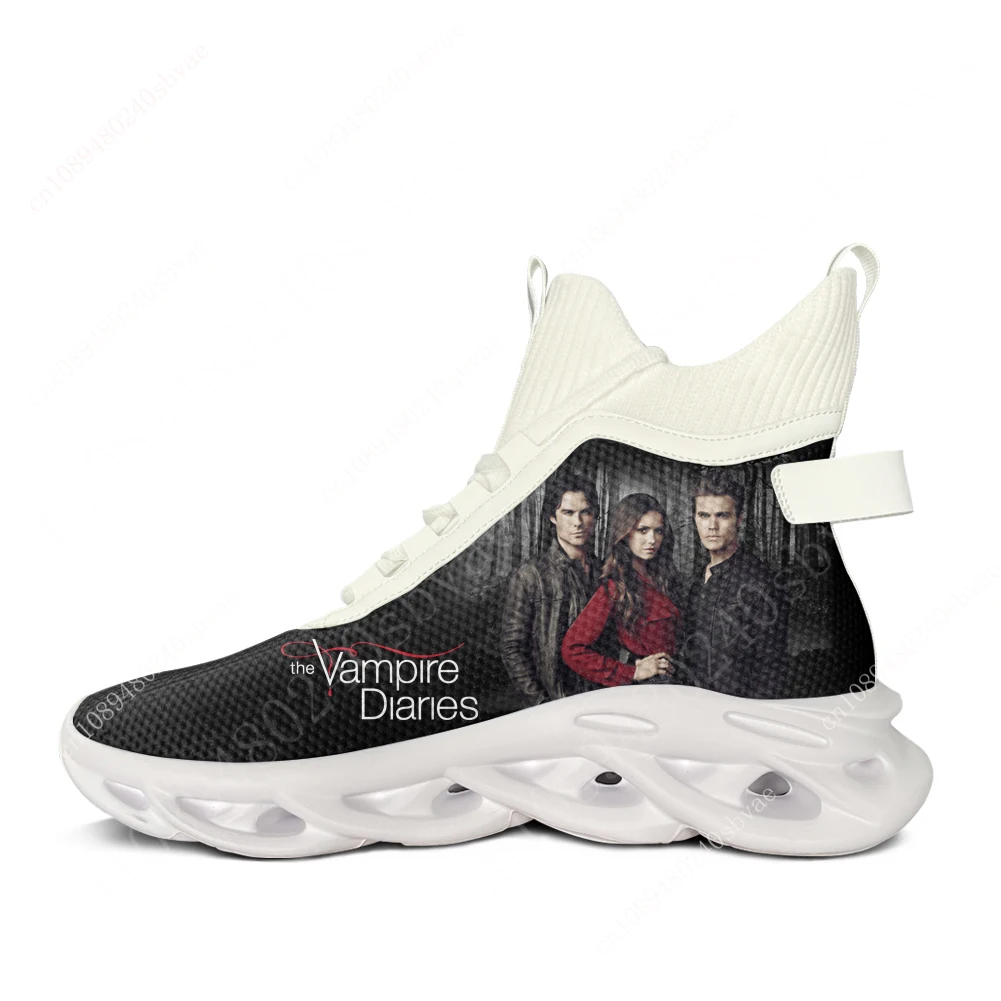 The Vampire Diaries Damon Salvatore High Top Sneakers Mens Womens Sports Running Shoes Sneaker Lace Up Mesh Customized Made Shoe