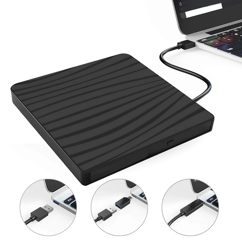 USB 3.0/Type-C Slim External DVD RW CD Writer Drive Burner Reader Player Optical Drives For Laptop PC