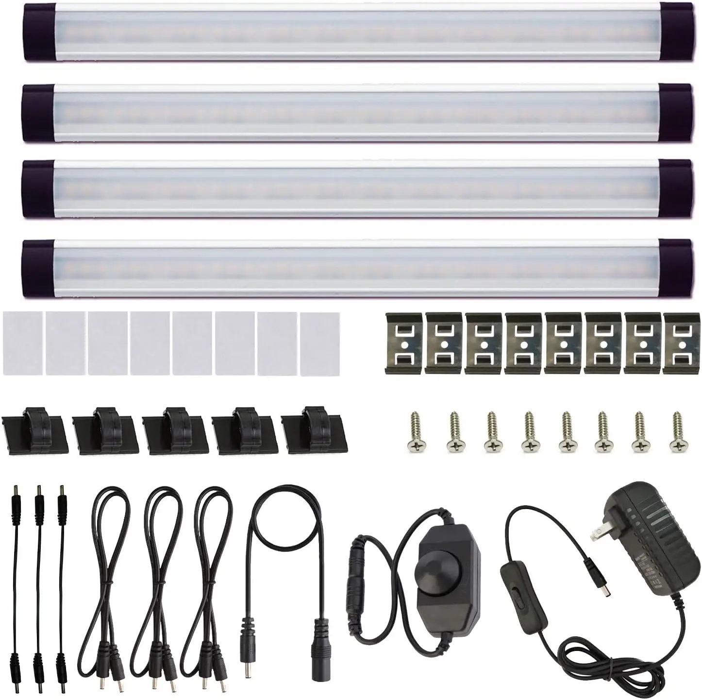 LED Under Cabinet Lighting Kit, LED Strip Light,Shelf Lights Direct Wire, 12V Dimmable Kitchen Light Bar Linkable