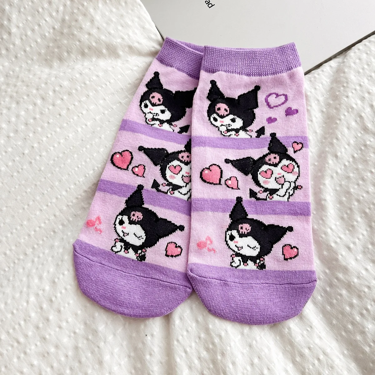 

5/10pcs For Kuromi Socks Pochacco Kawaii Cartoon Summer New Anime Fashionable Soft Sweat-Absorbing and Breathable Cotton