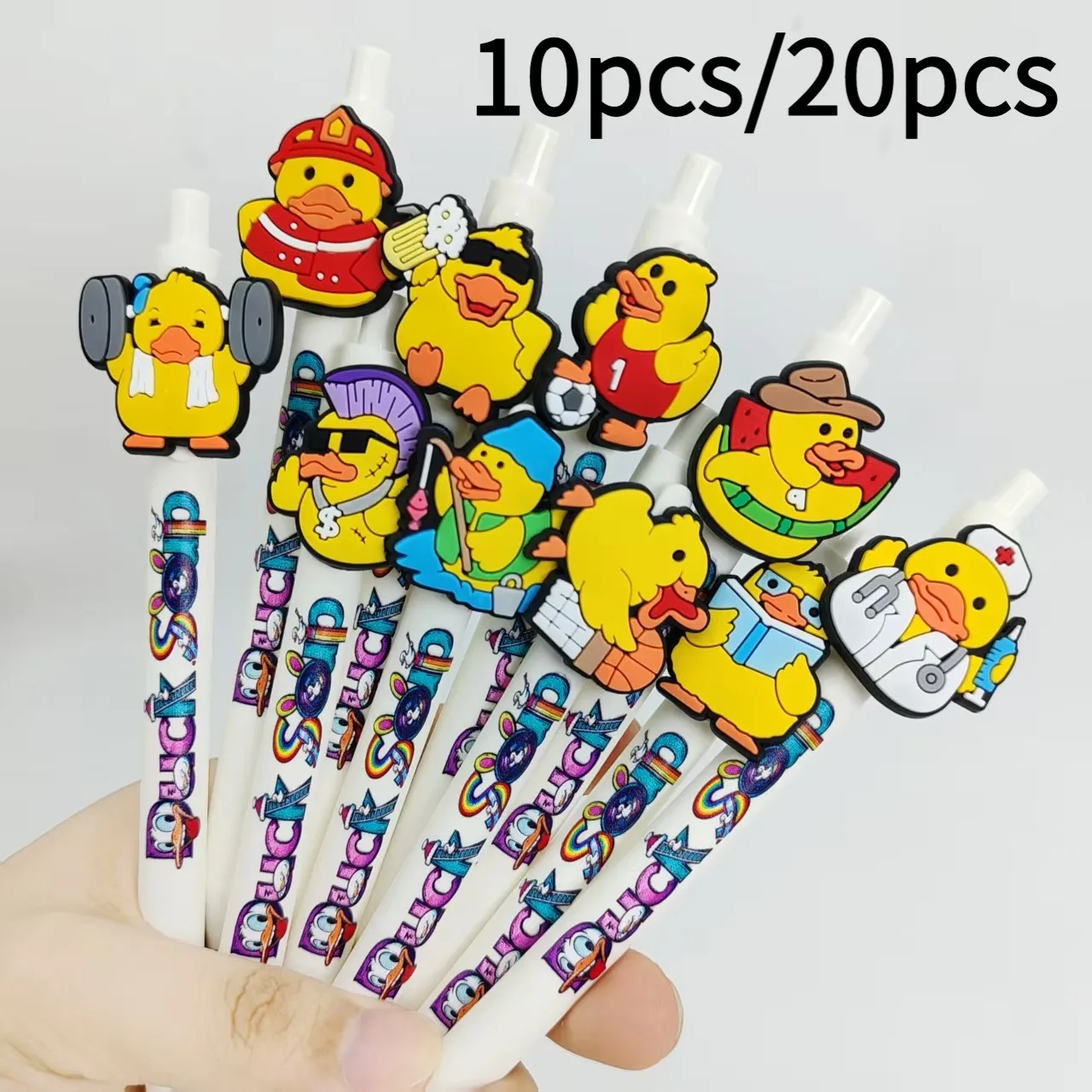 

10pcs/20pcs Duck themed ballpoint pen, various professional duck shaped gift pens, student writing, preferred gift for gifting
