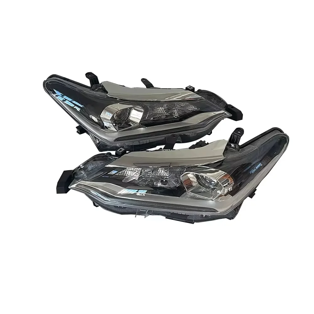 2Pcs HID Headlight Assembly With LED DRL For Toyota Corolla Axio Fielder NZE161 NZE164 2017 Black Housing Head Lamp