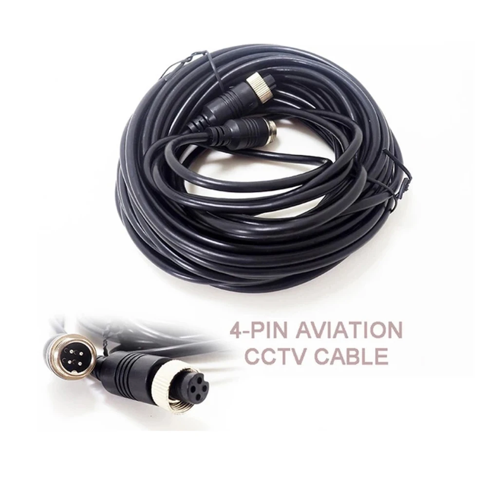 5M/10M/15M/20M 4 pin aviation vehicle cctv camera waterproof extension cable 4-Pin Aviation Video Cable