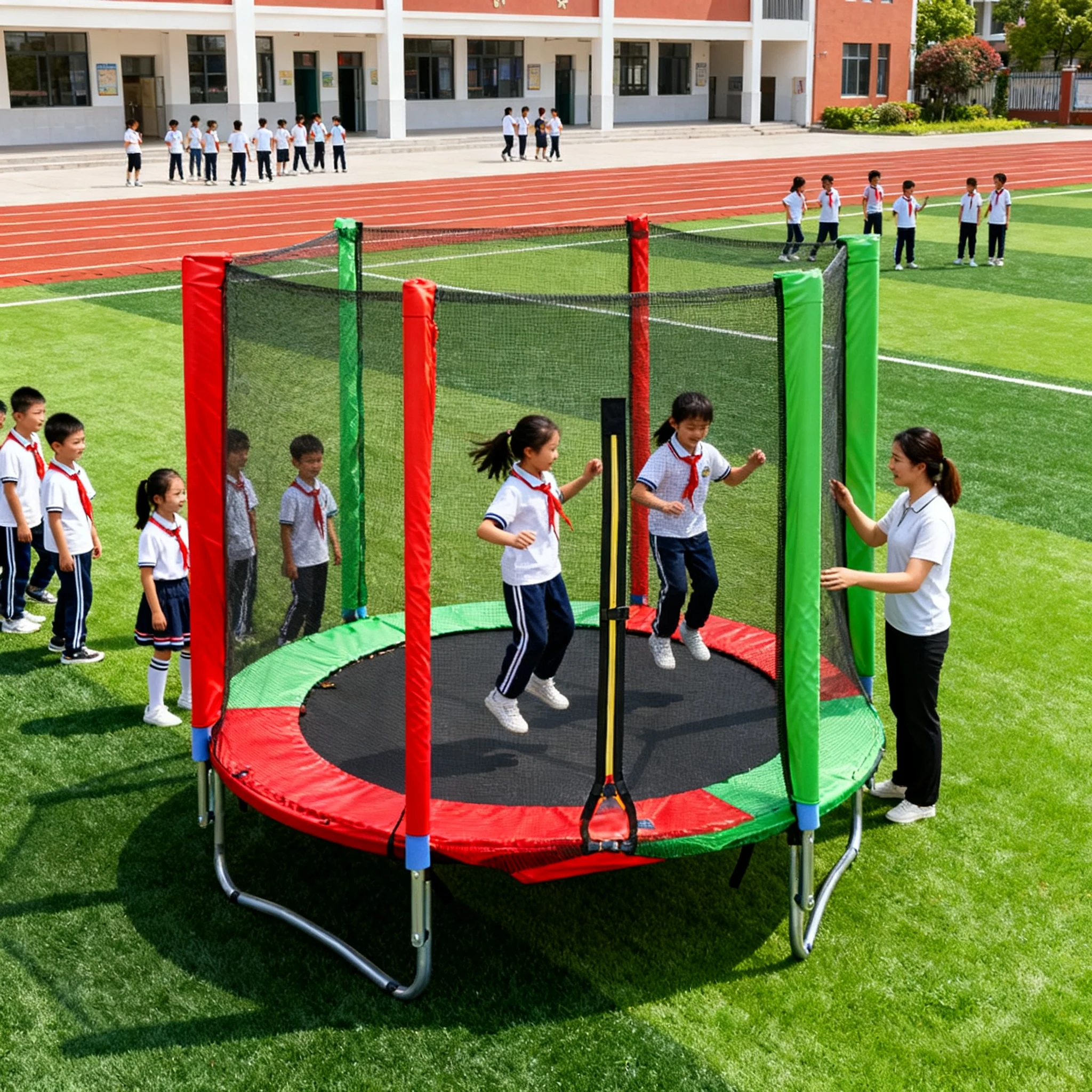 

Оптовая продажа круглых батутов для заднего двора с толстой подкладкой и качественной защитной сеткой для безопасности детей