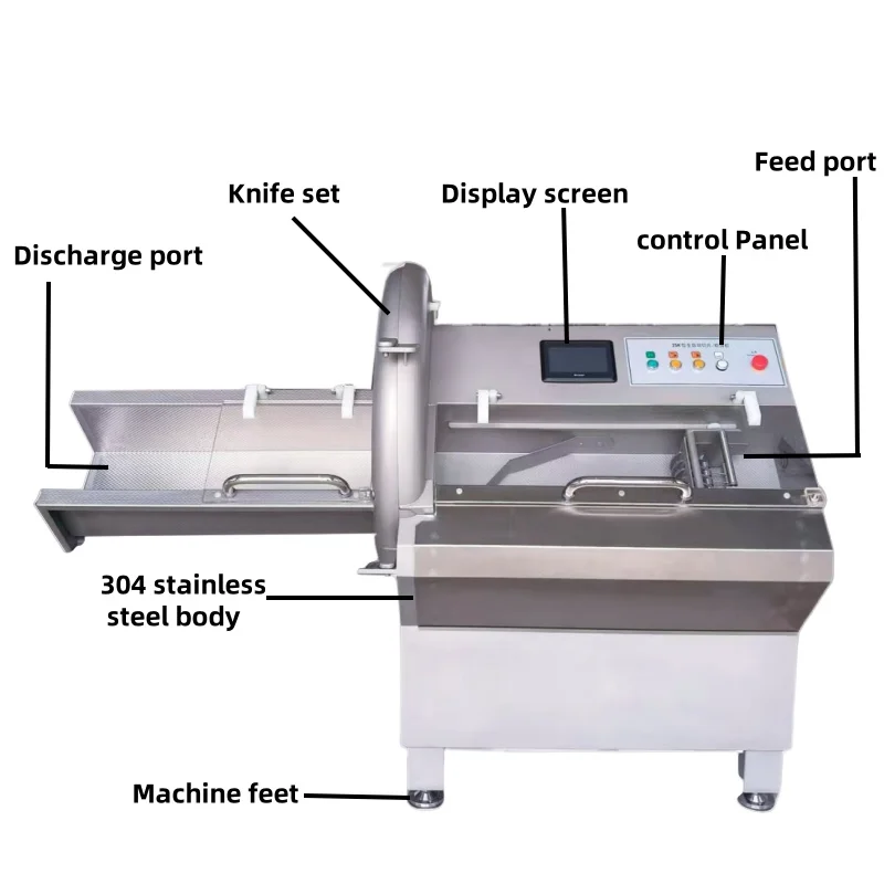 Food Grade Frozen Meat Slicer Machine Heavy Duty Meat Cutter for Meat Processing Line