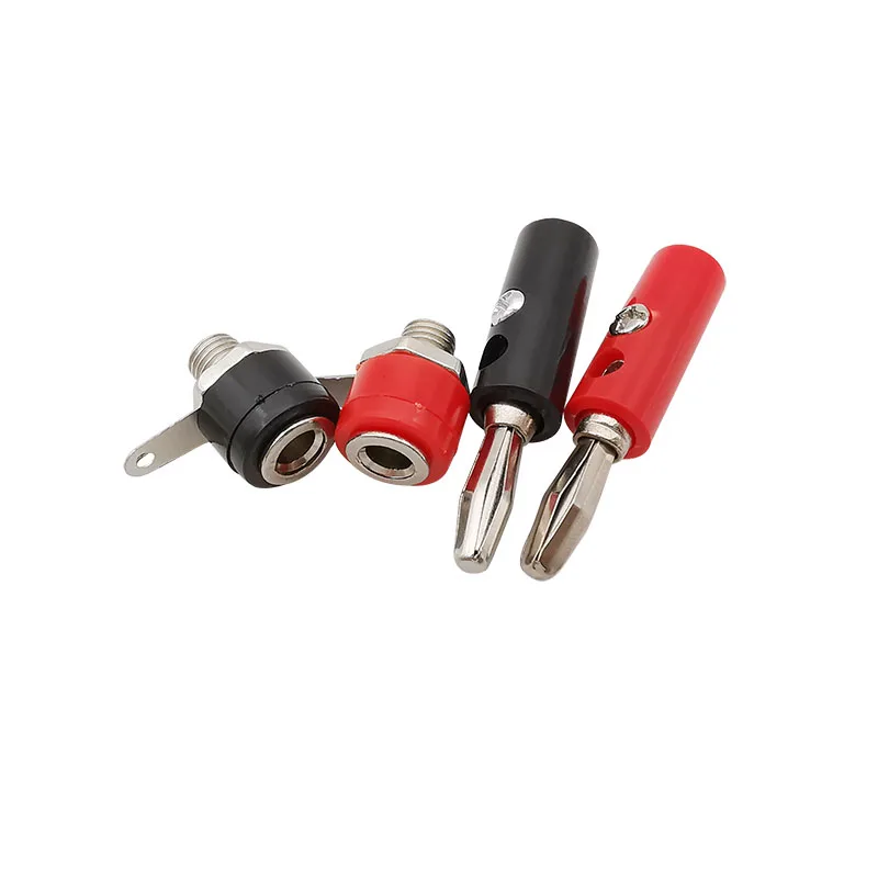 10 par wtyków bananowych 4 mm męskich i żeńskich Zestaw zacisków testowych do montażu panelowego Adapter złącza bananowego