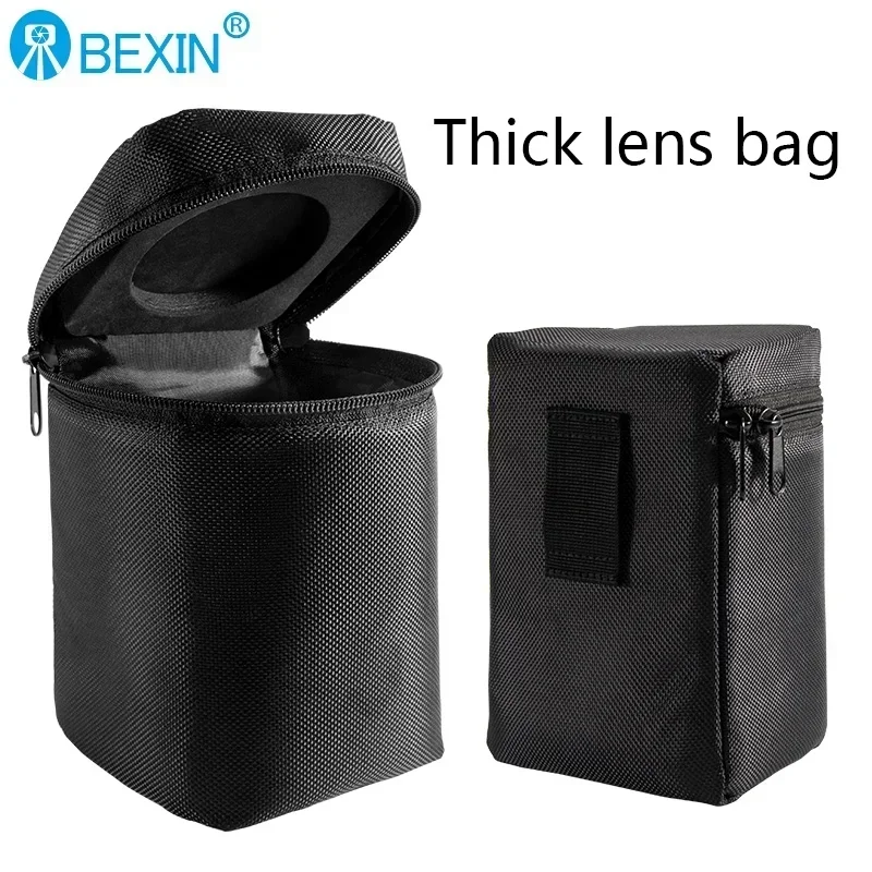 SLR Camera Lens Bag Portable Lens Storage Liner Bag Plus Cotton Shockproof Protective Bag Polyester Thickened Protective  Bag