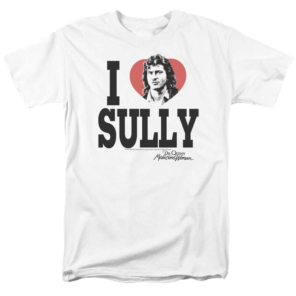 Dr Quinn Medicine Woman I Heart Sully T Shirt Mens Licensed Classic TV White