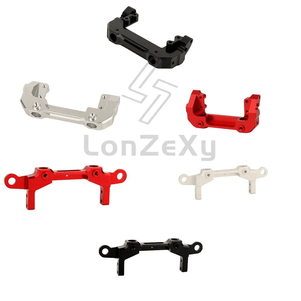CNC Aluminum Front Bumper & Servo Mount For SCX10 III 1/10 RC Crawler Upgrade,Front 29.4g Rear 25.4g Black Red Silver Optional