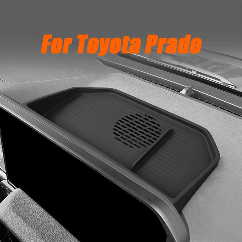 

For Toyota Prado 2024 2025 Central Control Screen Rear Storage Box Car Interior Accessories Silicone Dashboard Storage Tray