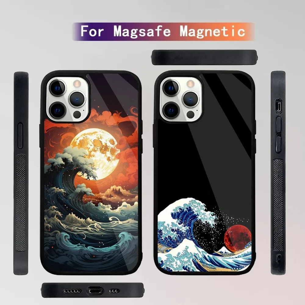 Great Wave Kanagawa Phone Case For iPhone 15,14,13,12,11,Plus,Pro,Max Mini Magsafe Magnetic Wireless Charging