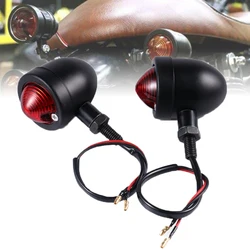 2Pcs Universal Motorcycle Turn Signal Brake Stop Light Rear Lamp Taillights Motorbike License Plate Holder Lamp Moto Accessories