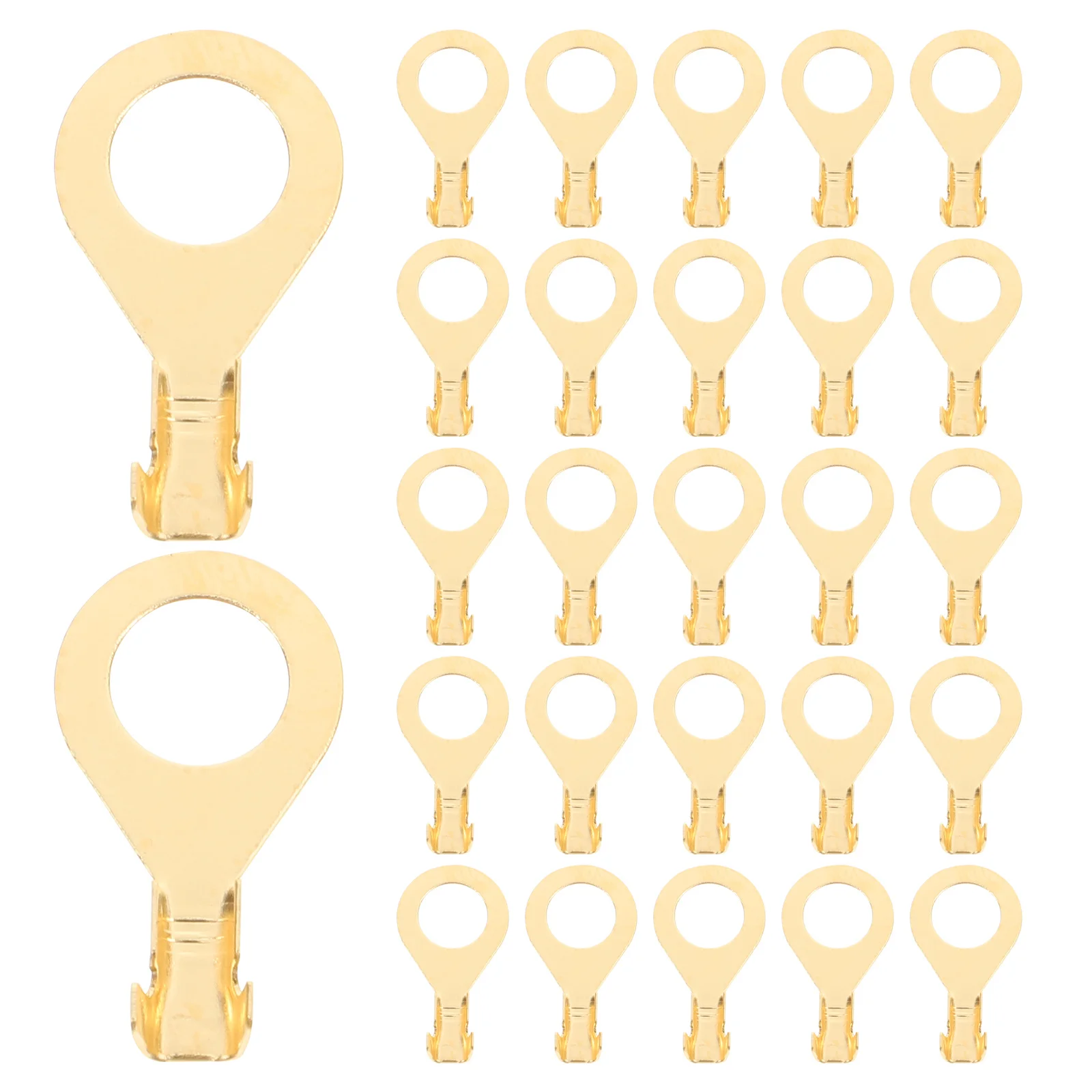 

100Pcs Grounding Terminal Copper Wire Connectors Open O-Type Cold Pressed Easy Install Electrical Cable Lugs