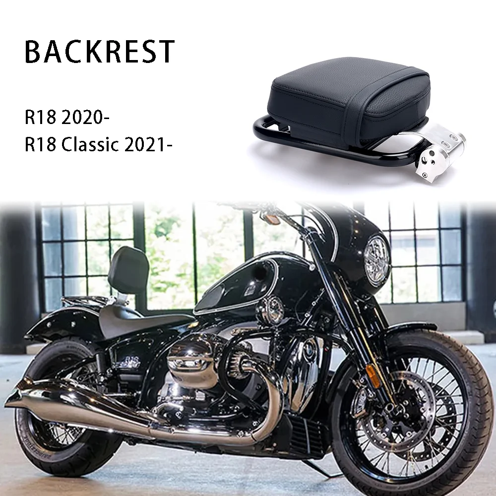 

For BMW R 18 R18 2020-2023 R18 Classic 2021- Motorcycle Rear Rider Foldable Backrest Cushion Back Rest Pillion Luggage Rack Pad