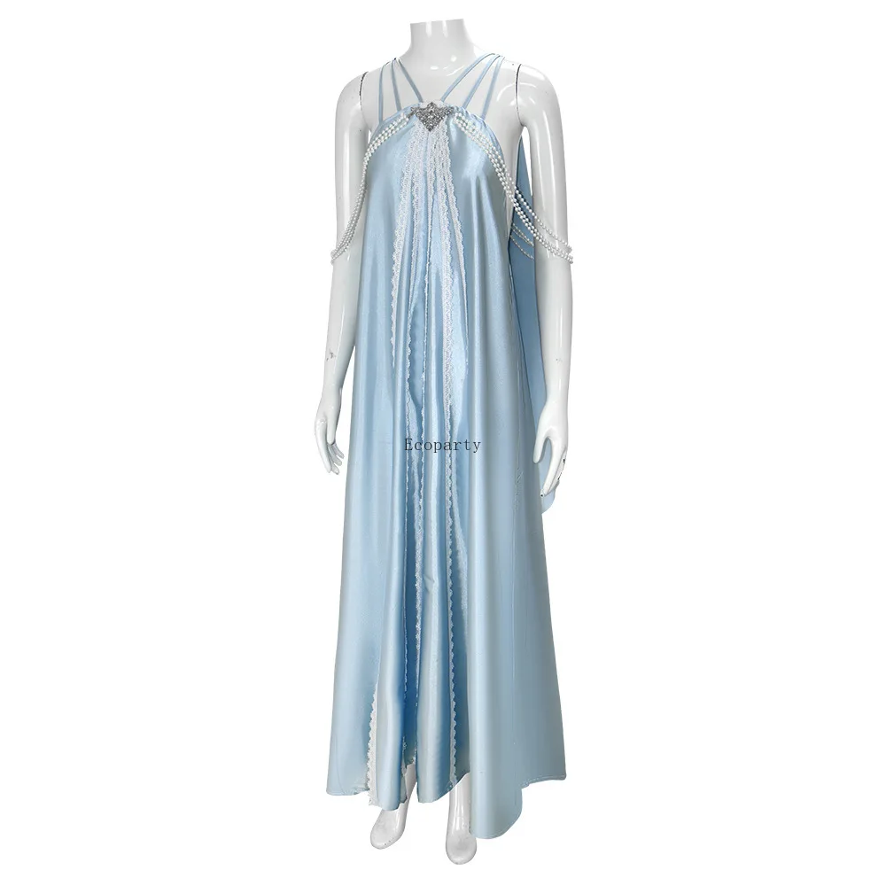 

halloween costumes Anime 2025 New Star Padme Amidala Light Blue Cosplay Halloween Dress Costume princess long gown robe kleid