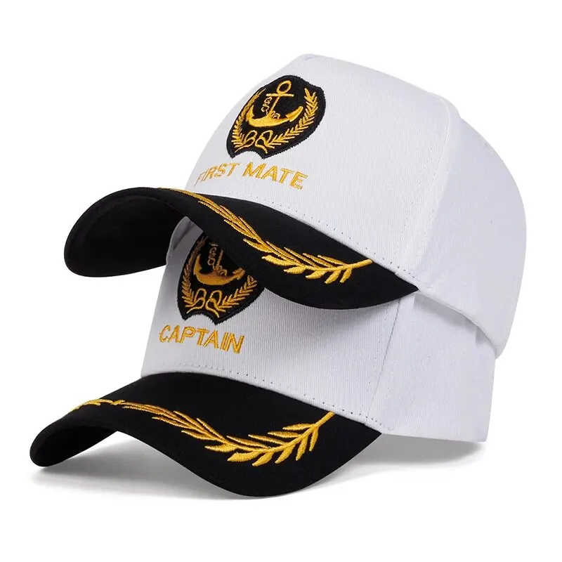 Unisex CAPTAIN/FIRST MATE Letter Embroidery Baseball Caps Spring Autumn Outdoor Adjustable Casual Hats Sunscreen Hat