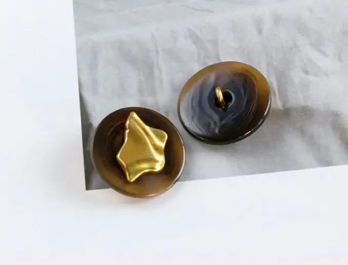 10pcs/Lot Size:25mm Embedding irregular Shapes Metal Buttons Fashion Button Women's Suit Coat Handmade Sewing(SSA-3721)