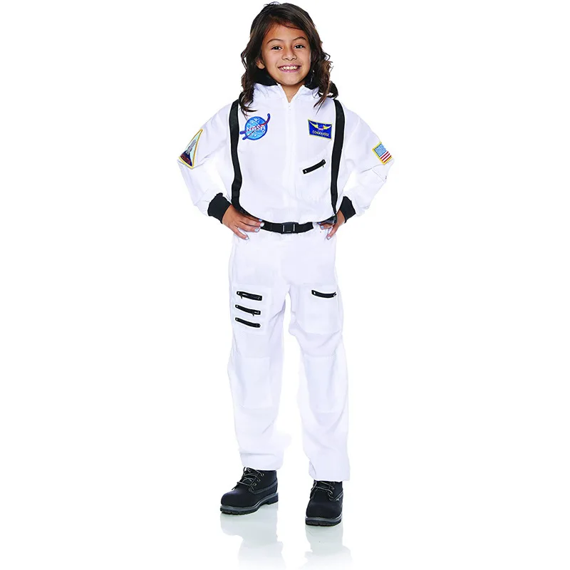 

Astronaut Costume for Kids Space Pilot Jumpsuit For Boys Halloween Cosplay Children Pilot Carnival Party Fancy Dress