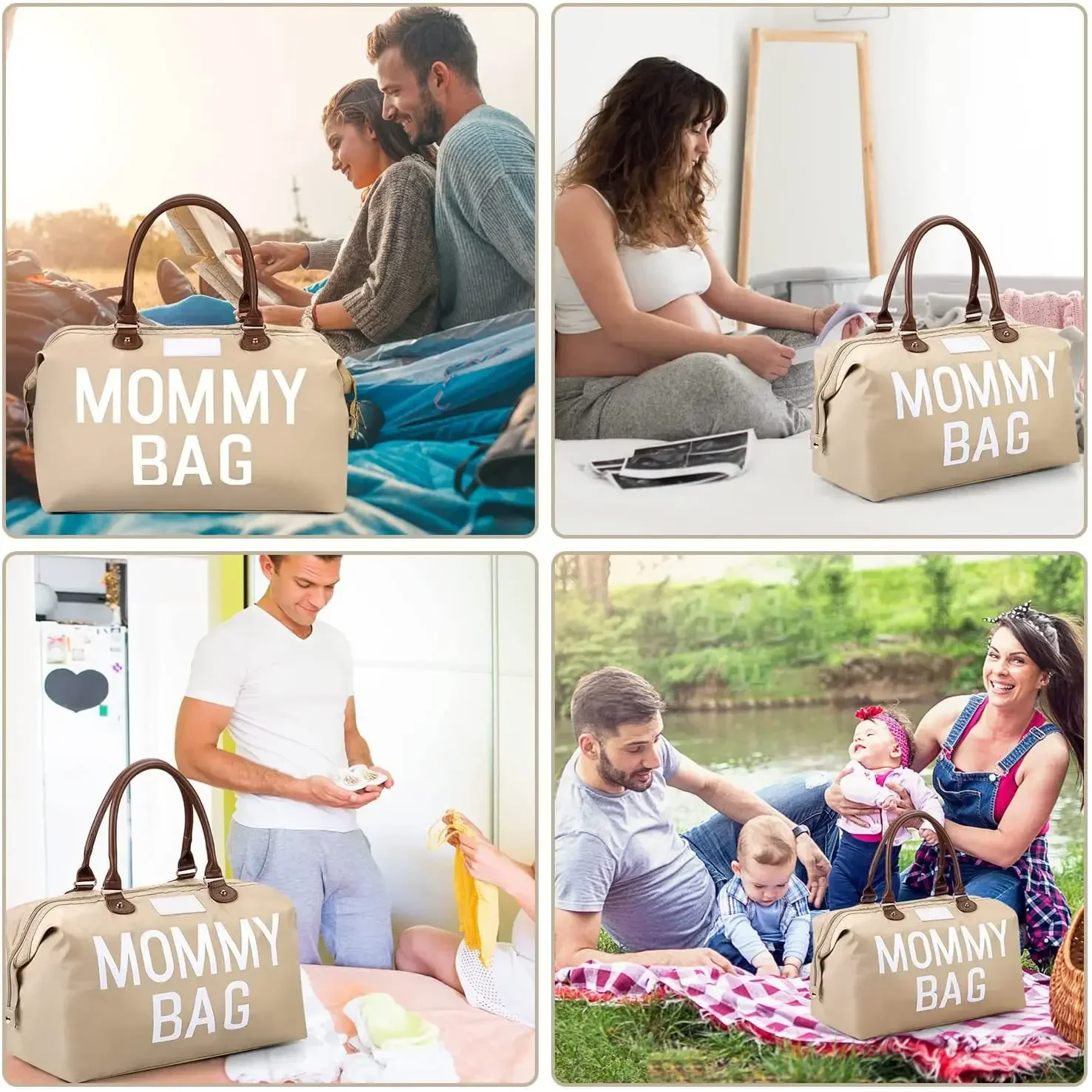 Mama Tote Bag Maternity Diaper Mommy Large Capacity Bag Women Nappy Organizer Stroller  Bag Baby Care Travel Backpack Mom Gifts