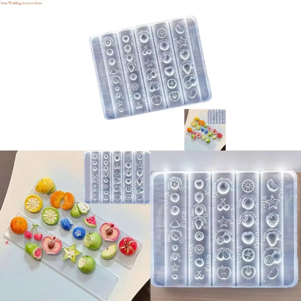 G92D قالب سحر أظافر الفاكهة قالب سيليكون قابل لإعادة الاستخدام لتصميم فن الأظافر بنفسك