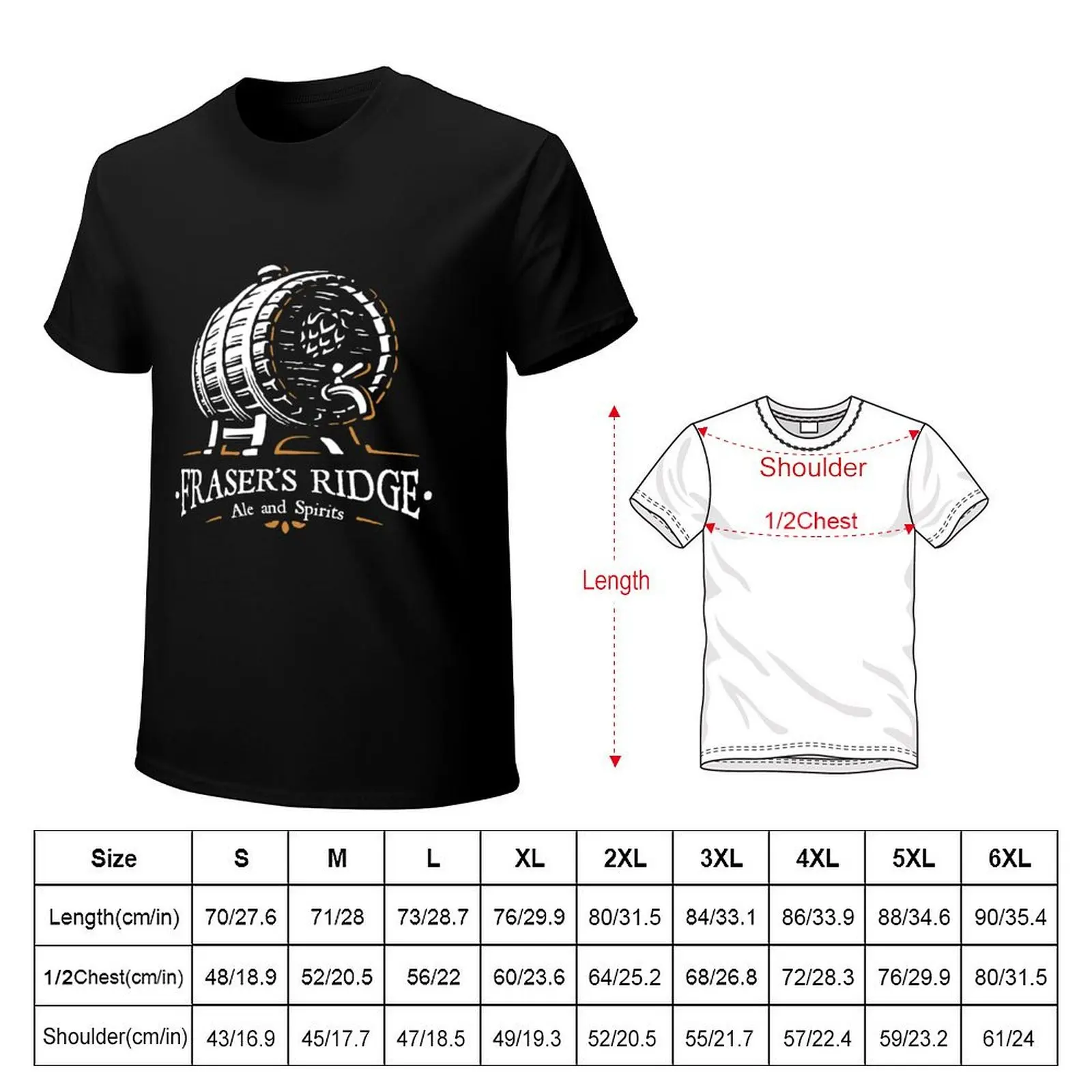 Fraser's Ridge Ale & Spirits T-Shirt man t shirt cotton high quality T-Shirt