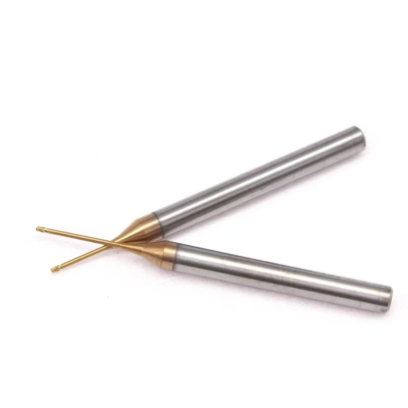 0.6MM 0.7MM 1MM 1.5MM 2MM 3MM 0.8MM 4MM HRC60 2/4Flutes CNC carbide Long neck Flat End Mills tungsten steel end mills cutters