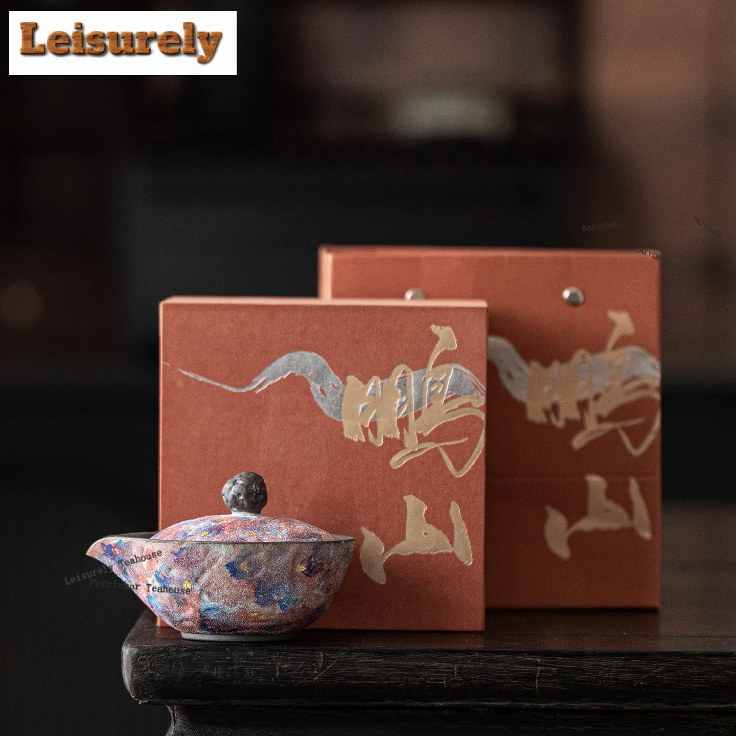 140ml Rock Mineral Star River Teapot Retro Tea Infuser Pot Tea Soaking Kettle With Filter Tea Ceremony Accessories Ornaments