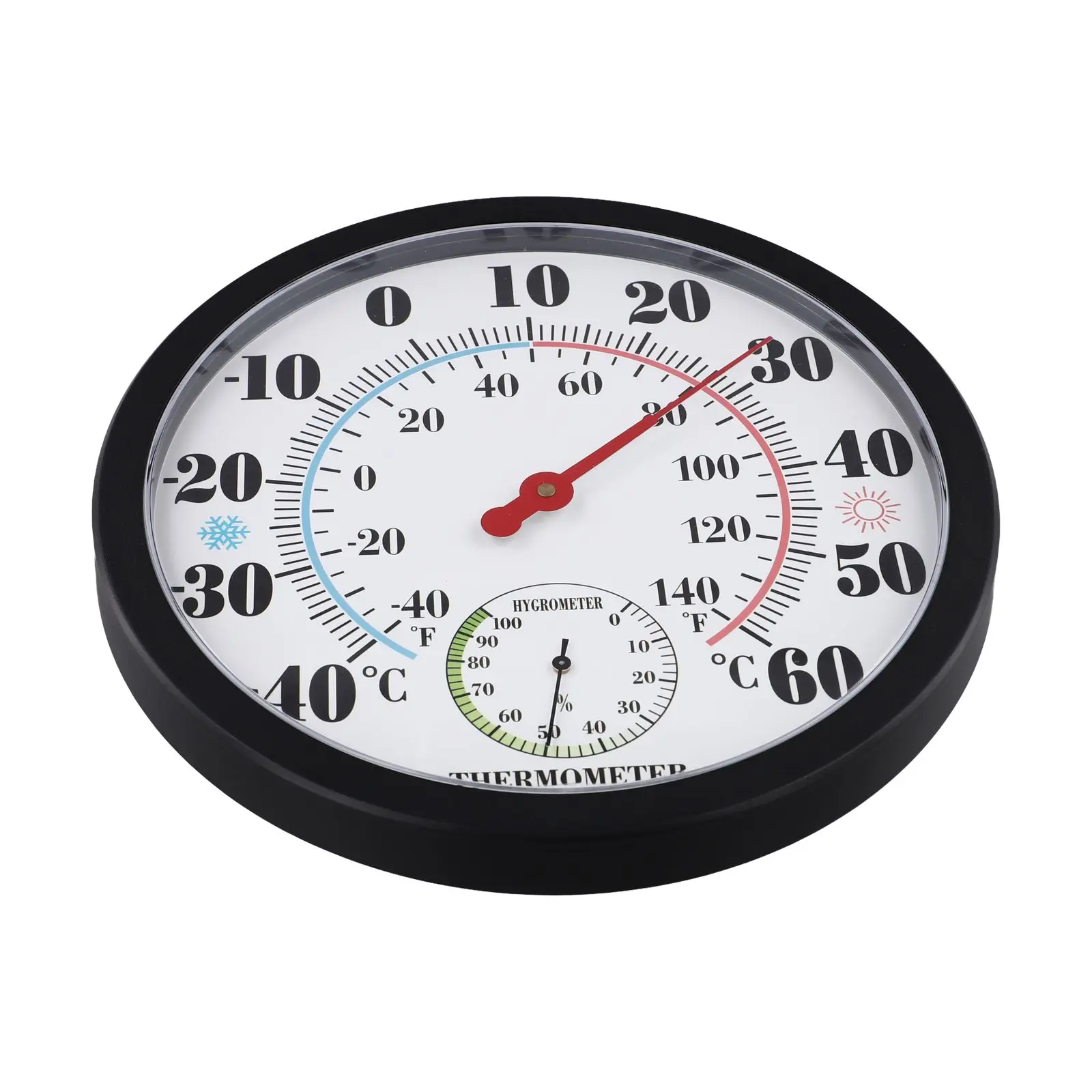 10 Inch Outdoor Thermometer for Wall Hanging Provides Real Time Temperature and Humidity Readings in any Climate