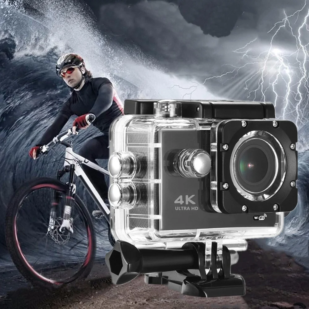 New Mini Smart High-definition Outdoor Waterproof Action Camera with Wireless Wifi and 4K Action DV Remote Control +USB