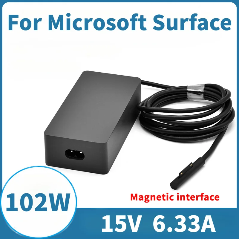 

Laptop Charger Adapter for Microsoft Surface Book 2 Go Pro7/6/5/4 magnetic port 15V 6.33A 102W