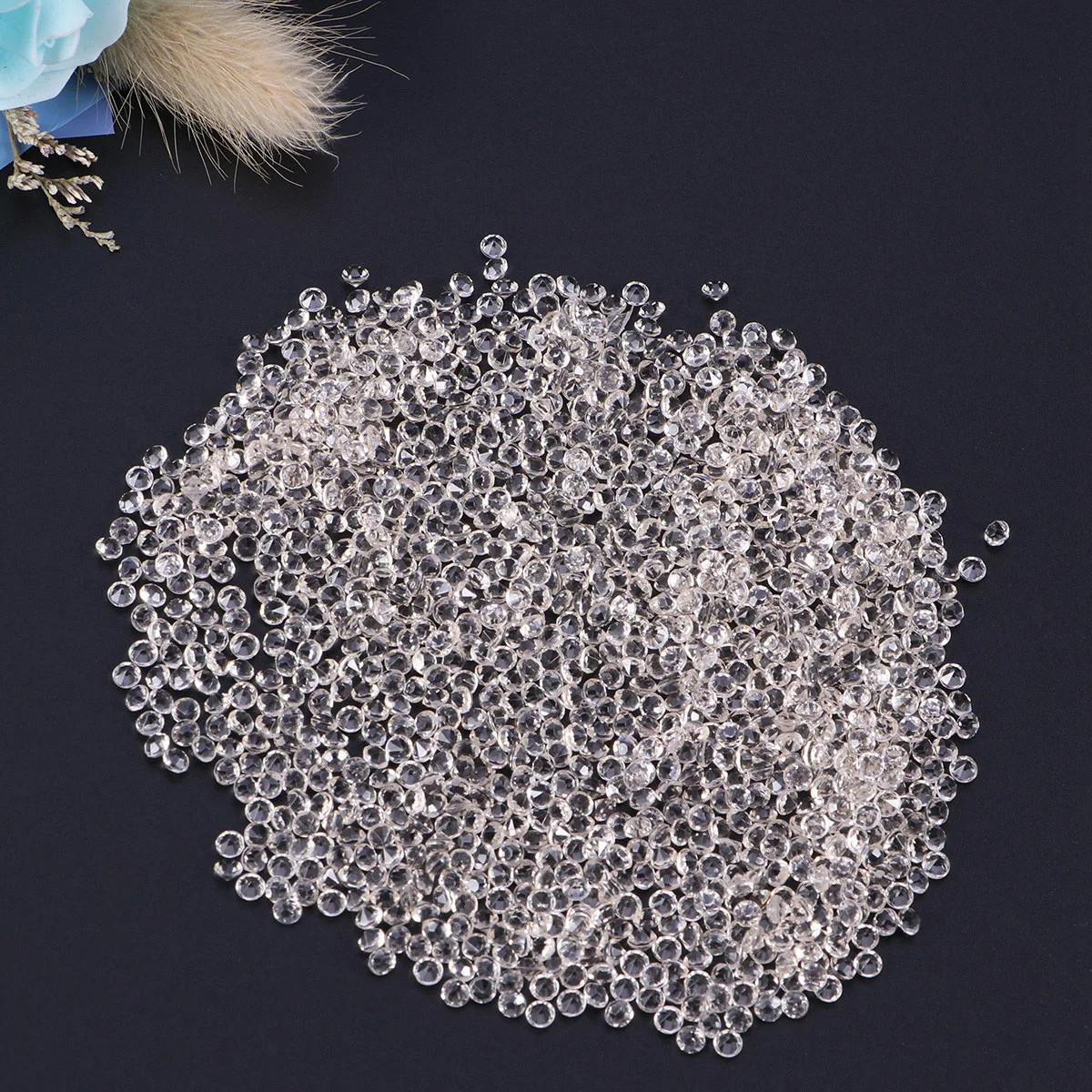 2000 Pcs Wedding Decor Craft Rhinestone Acrylic Marbles Tip Crystal Crytal Accessories Bride